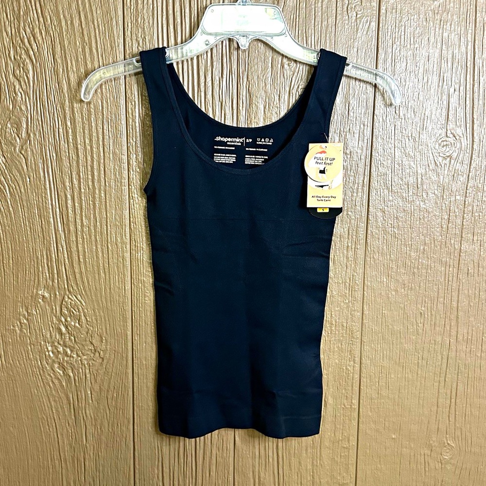 NWT Shapermint Essentials All Day Every Day Tank Cami Body Shaper Black Sz S